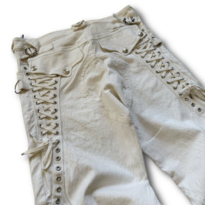 Christan Dior SS03 by John Galliano Laced Flight Pants