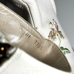 Christian Dior by John Galliano SS05 Floral Embroidered Leather Heeled Boots