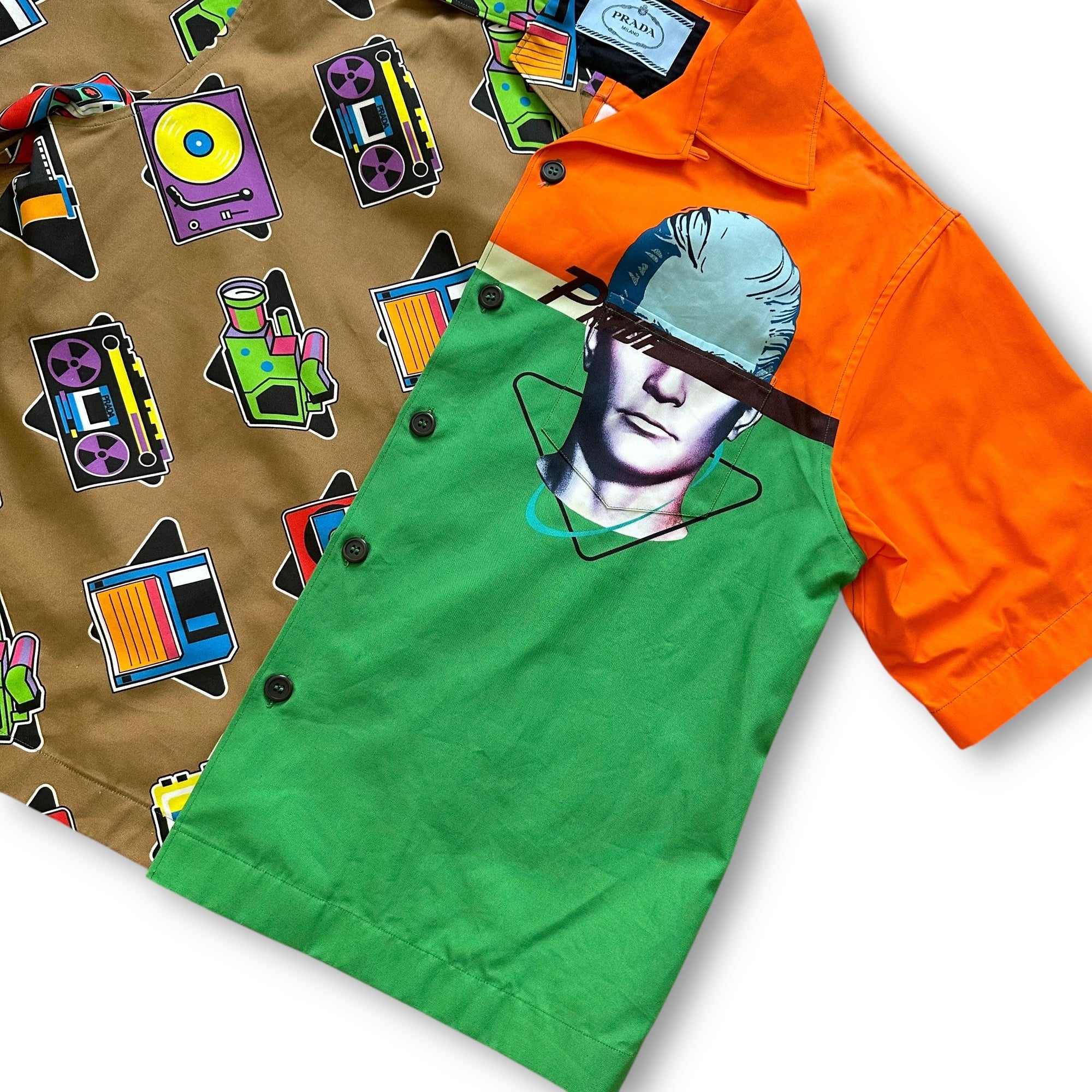 Prada SS20 Split Bowling Shirt