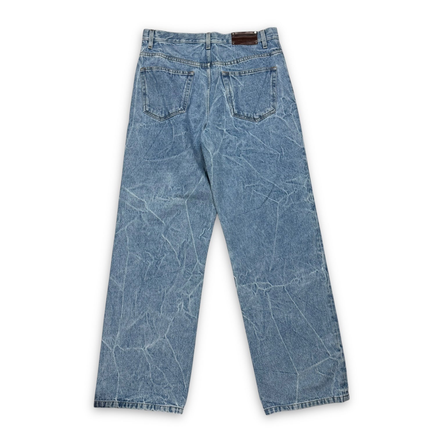 Dries Van Noten Pine Marble Washed Wide Denim