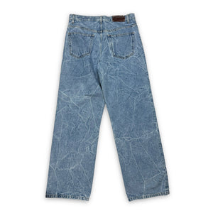 Dries Van Noten Pine Marble Washed Wide Denim