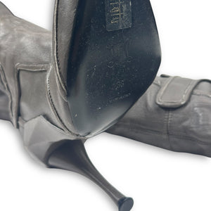 Celine FW08 Runway Leather Moto Boots