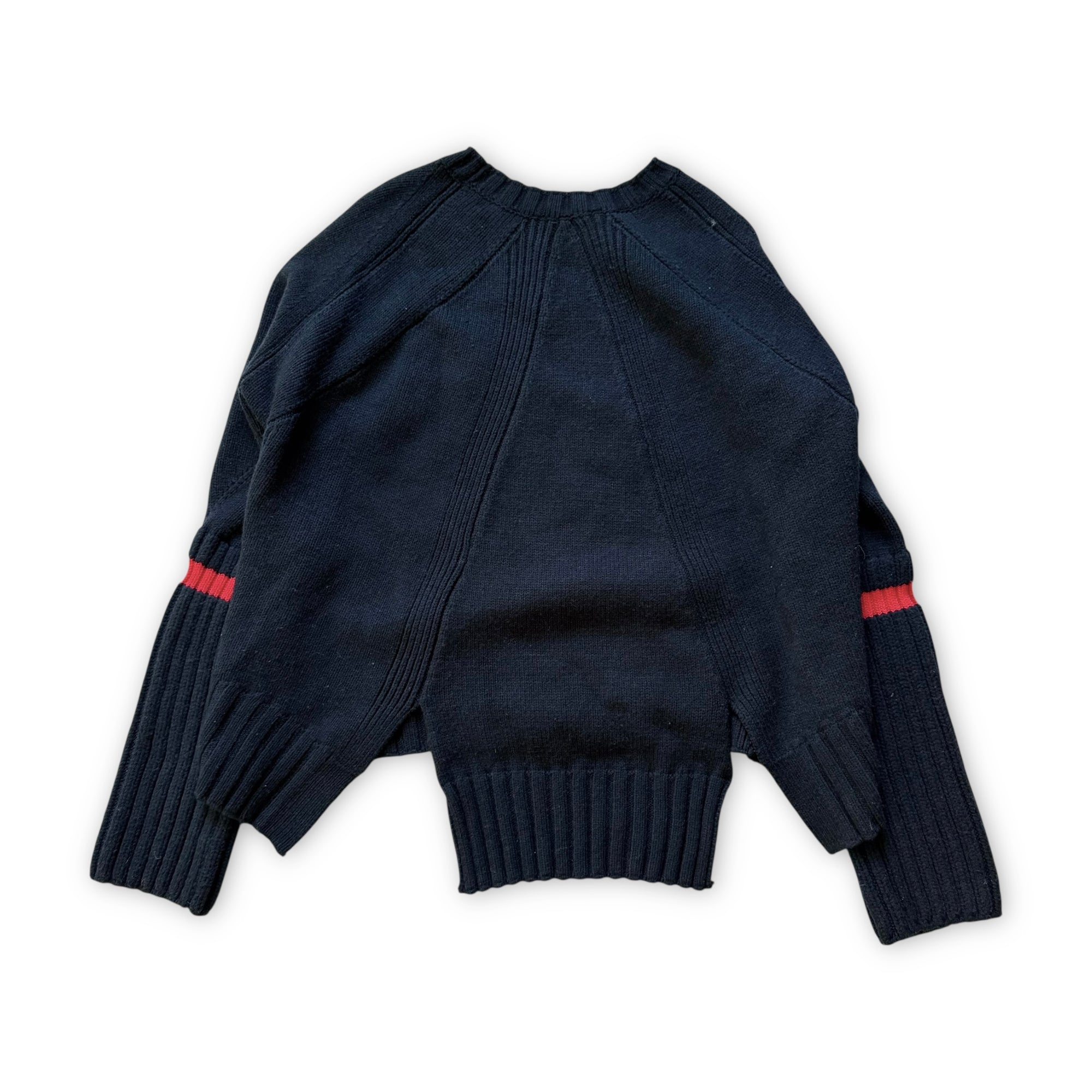 Celine by Phoebe Philo Oversized Paneled Navy Knit