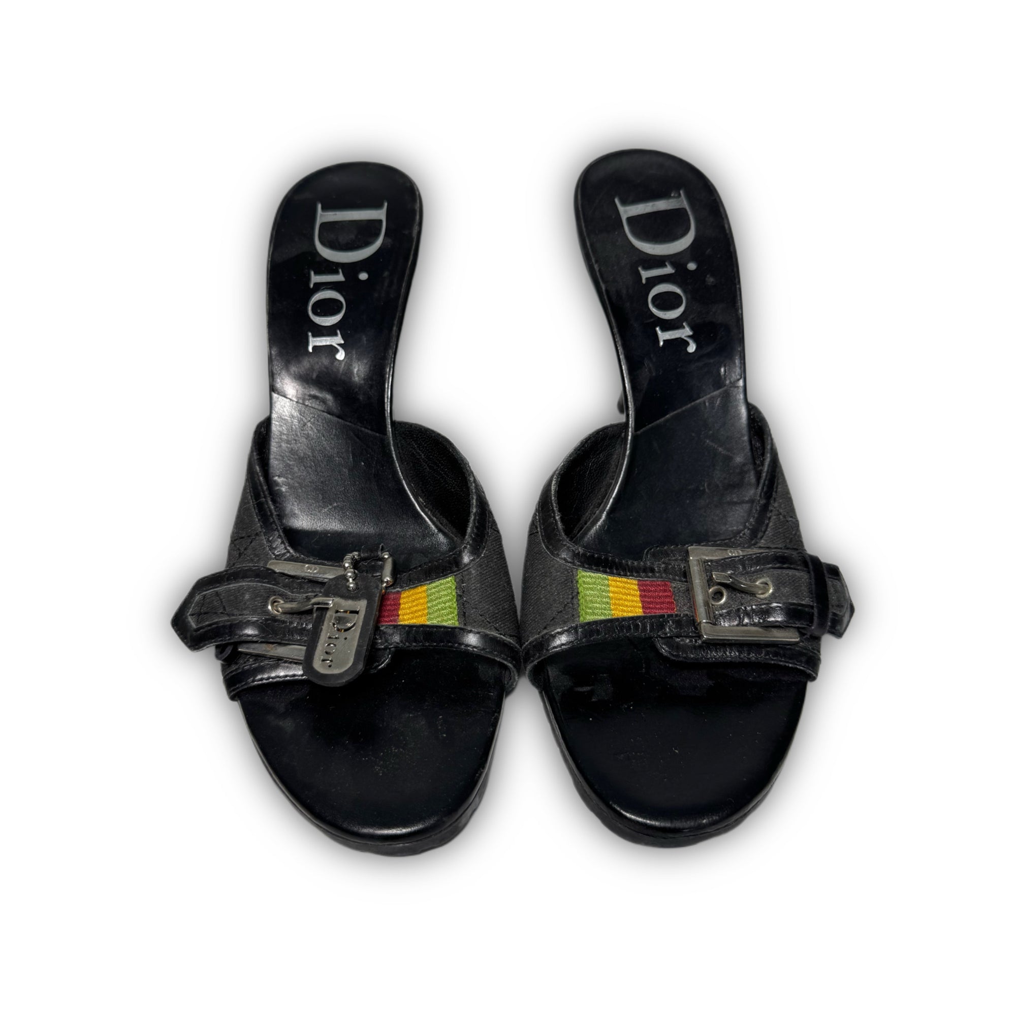 Christian Dior 2004 by John Galliano Rasta Dogtag Heels