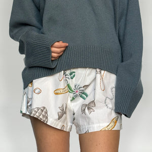 Chanel SS96 Lipstick Print Silk Shorts