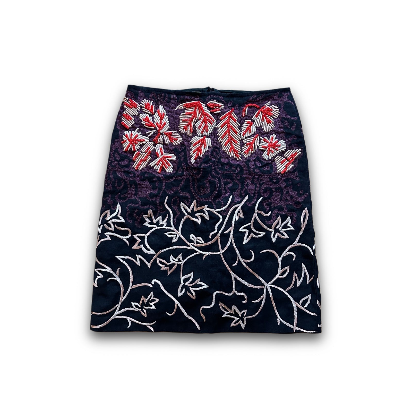 Dries Van Noten Floral Embellished Skirt