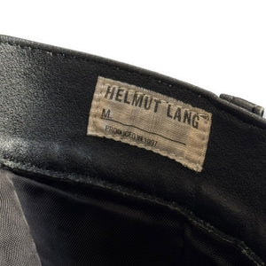 Helmut Lang AW97 Side Stripe Black Leather Pants