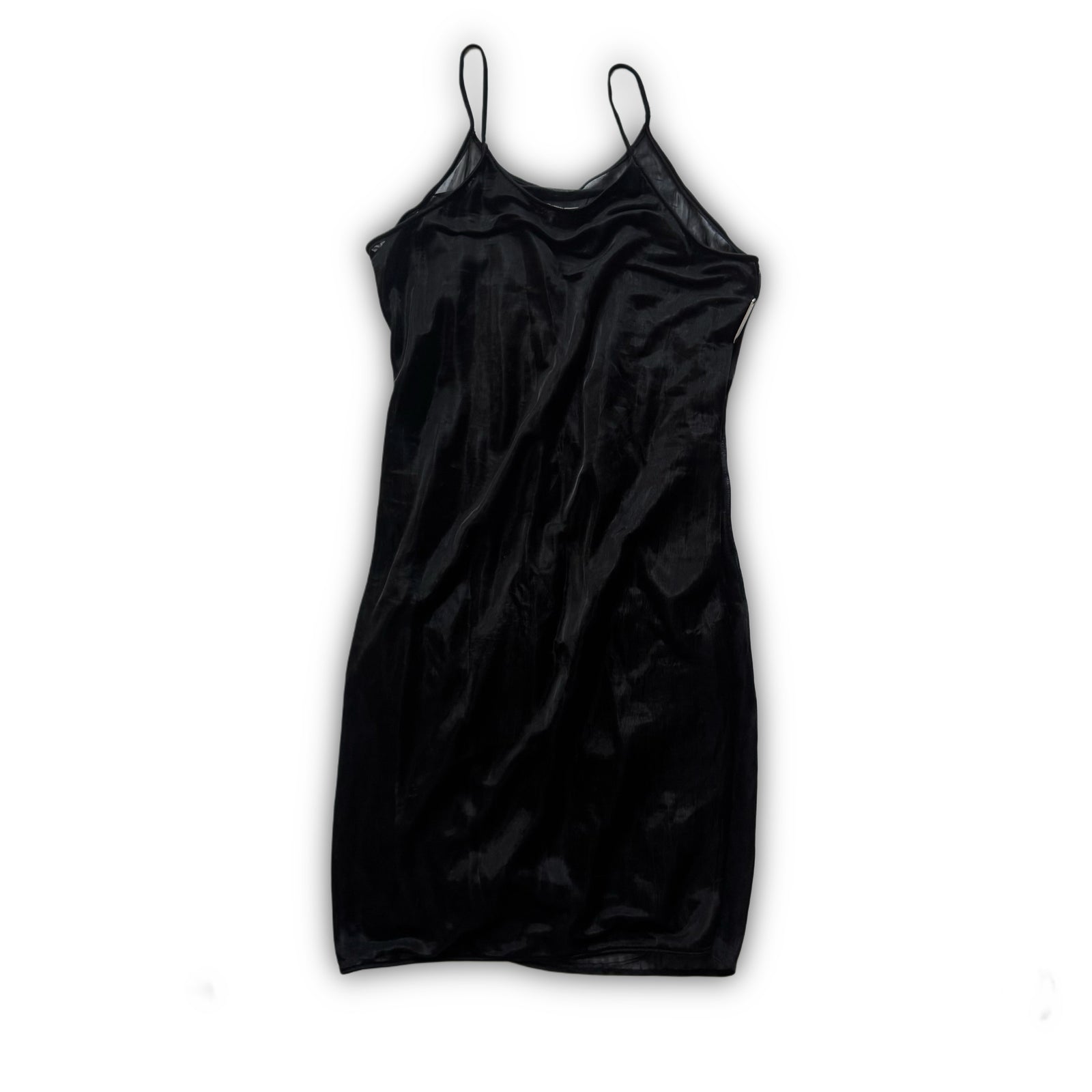 Helmut Lang SS95 Black Layered Sheer Dress