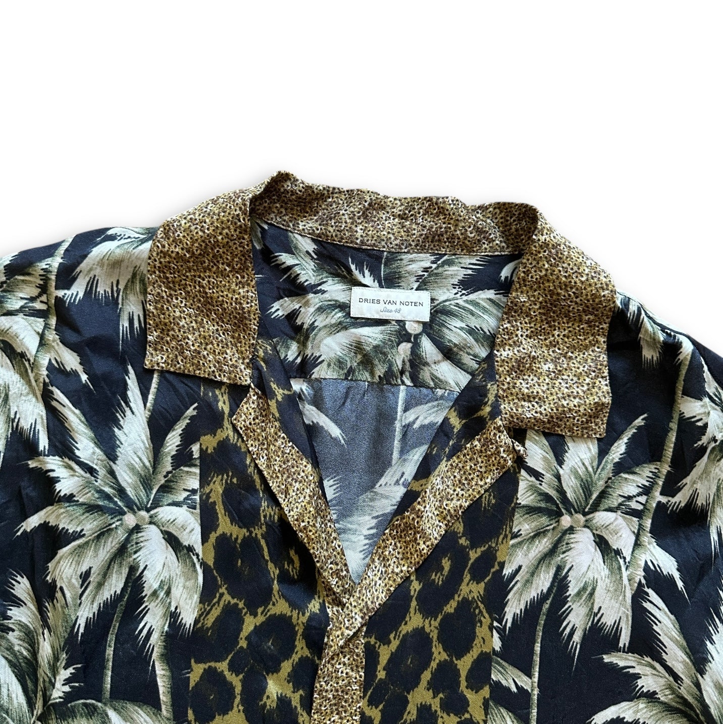 Dries Van Noten SS14 Carlton-Bis Palm Leo Viscose Shirt