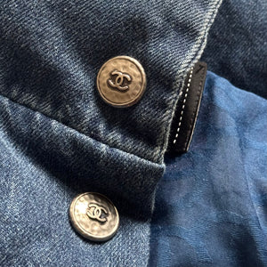Chanel FW24 24K Sample Cropped Denim Puffer Jacket