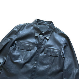 Bottega Veneta Black Leather Shirt