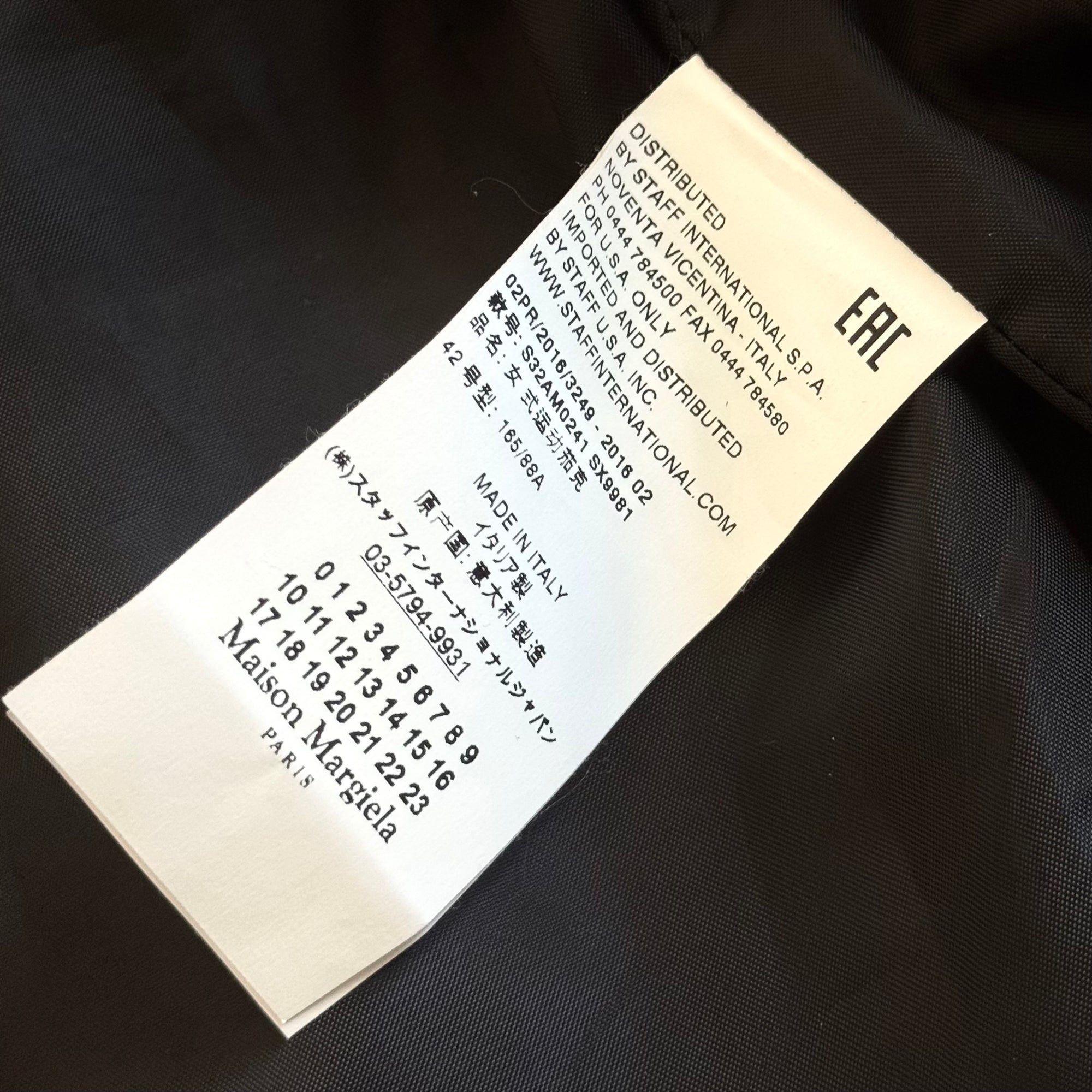 Maison Margiela MM6 AW16 Cracked White Leather Biker Jacket