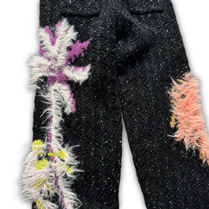 Chanel SS24 Sample Palm Knit Sequined Pants