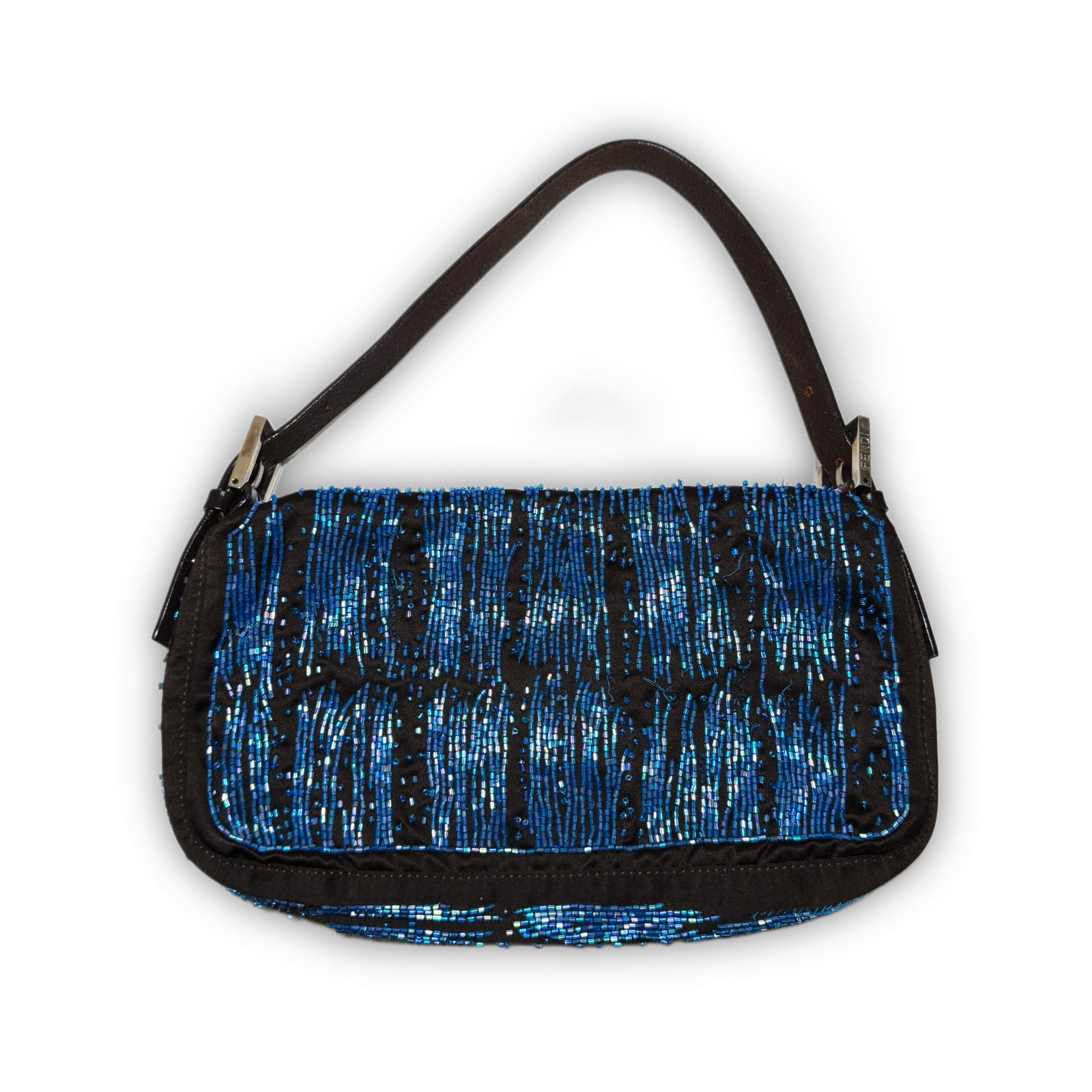 Fendi 2000s Stone Embellished Baguette Bag