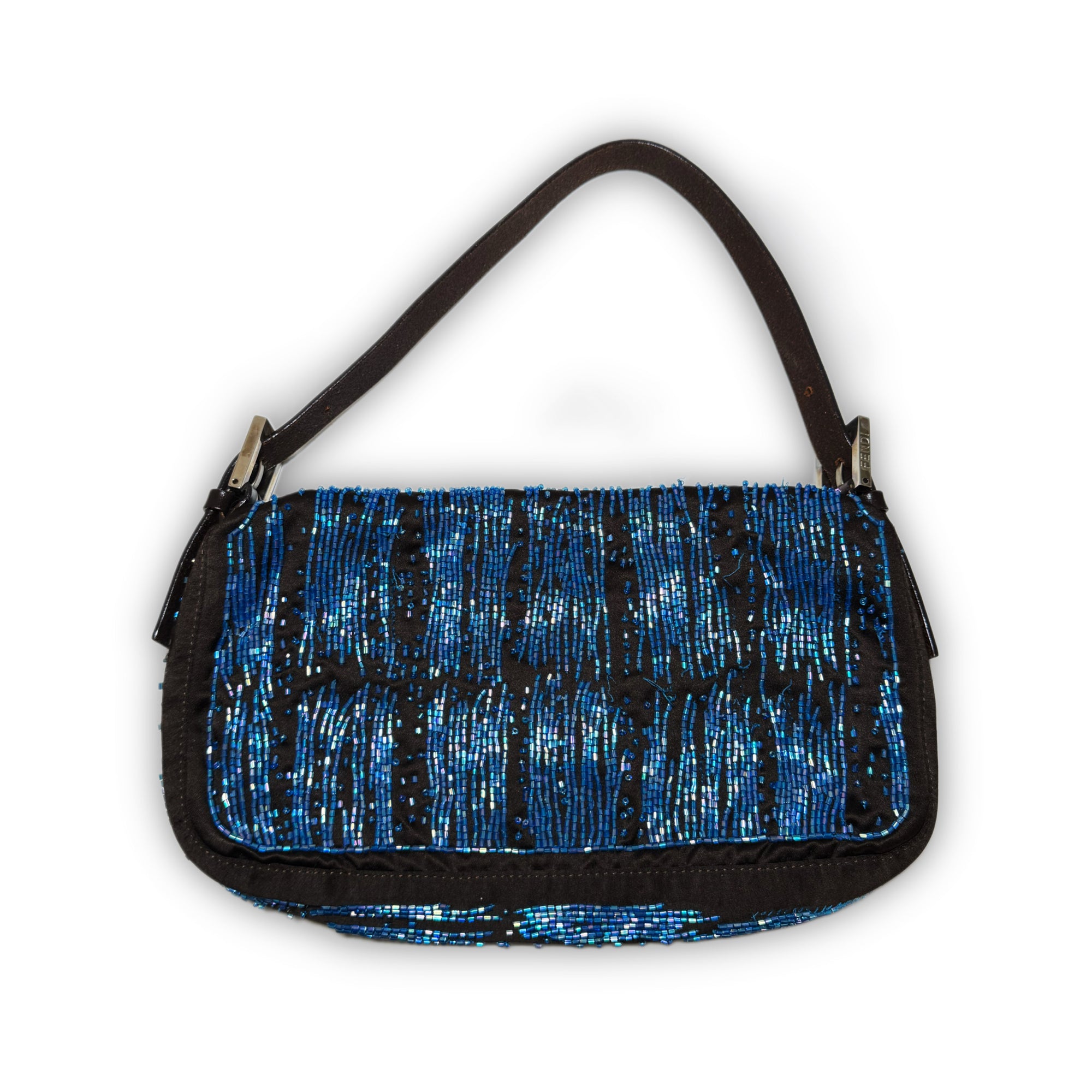 Fendi 2000s Stone Embellished Baguette Bag