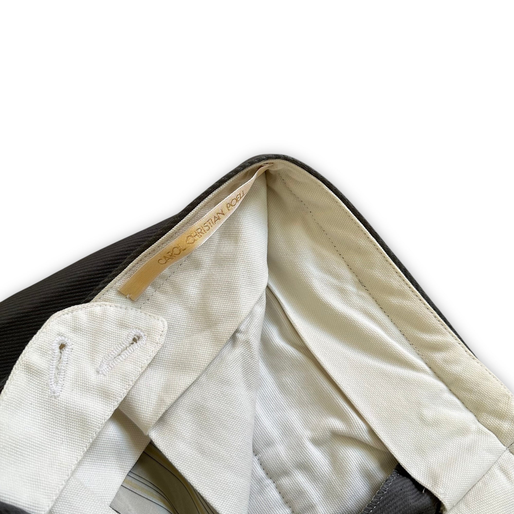 Carol Christian Poell FW97 Rubberized High Waist Denim Pants