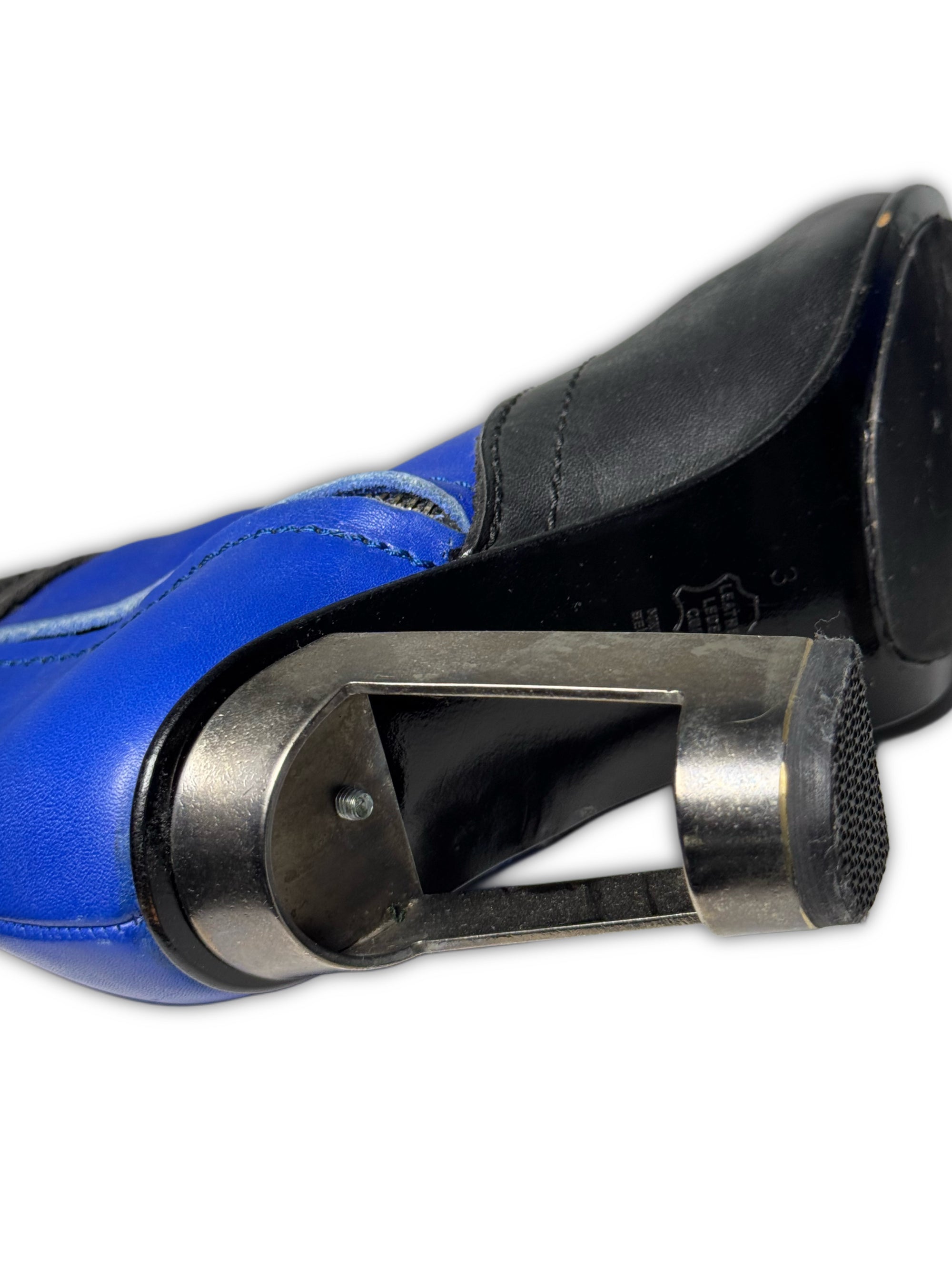 Dirk Bikkembergs 2001 Paneled Leather Metal Heel Zip Boots