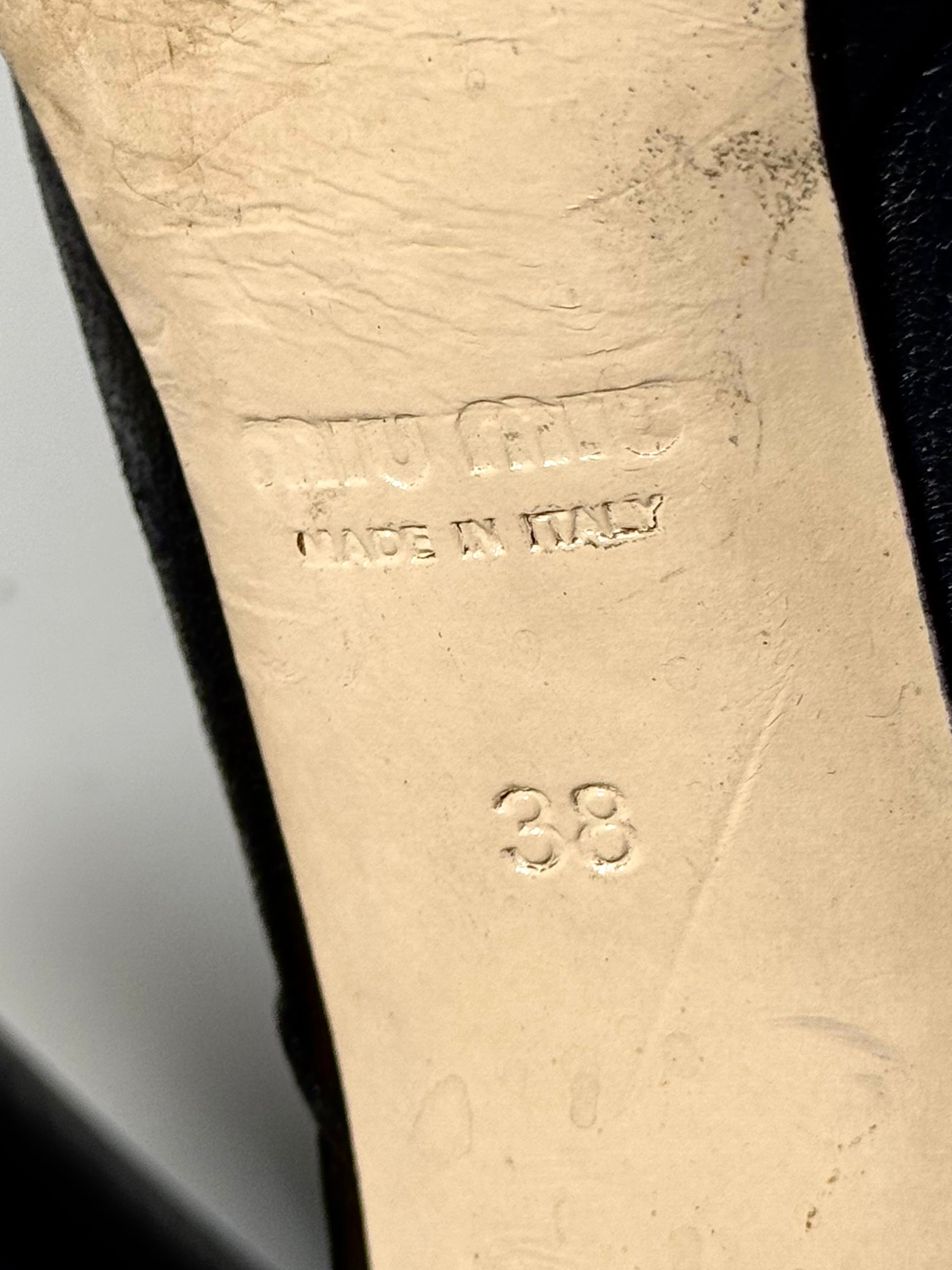 Miu Miu 2000s Black Leather Heeled Boots