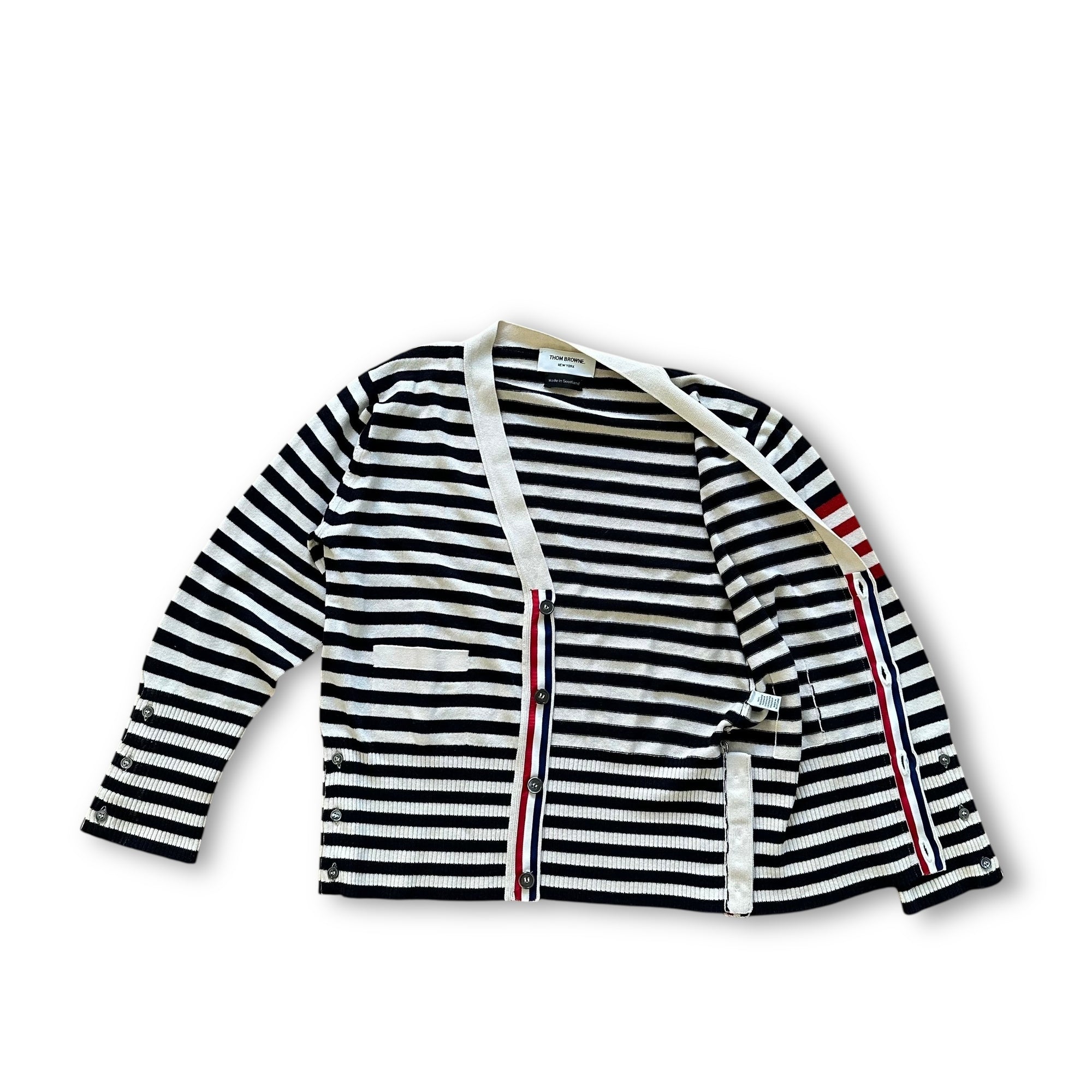 Thom Browne Striped Cashmere Cardigan