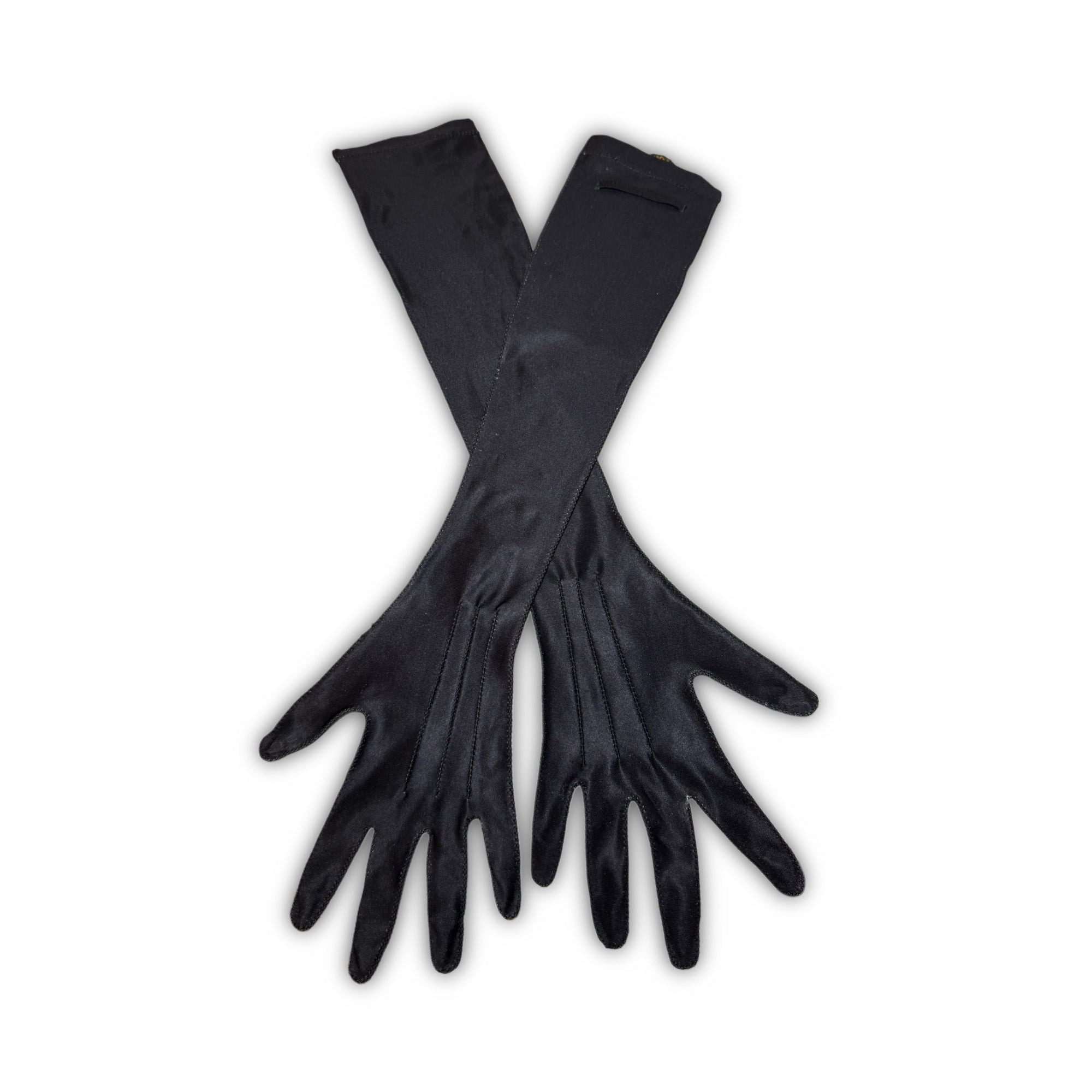 Jean Paul Gaultier 80s Equator Black Long Gloves