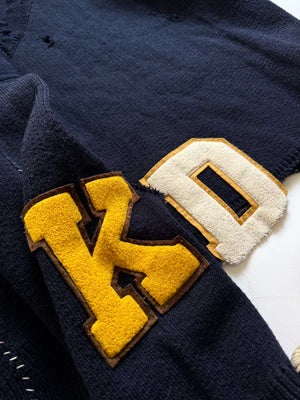 Raf Simons AW16 Oversized Destroyed Varisty Knit Sweater