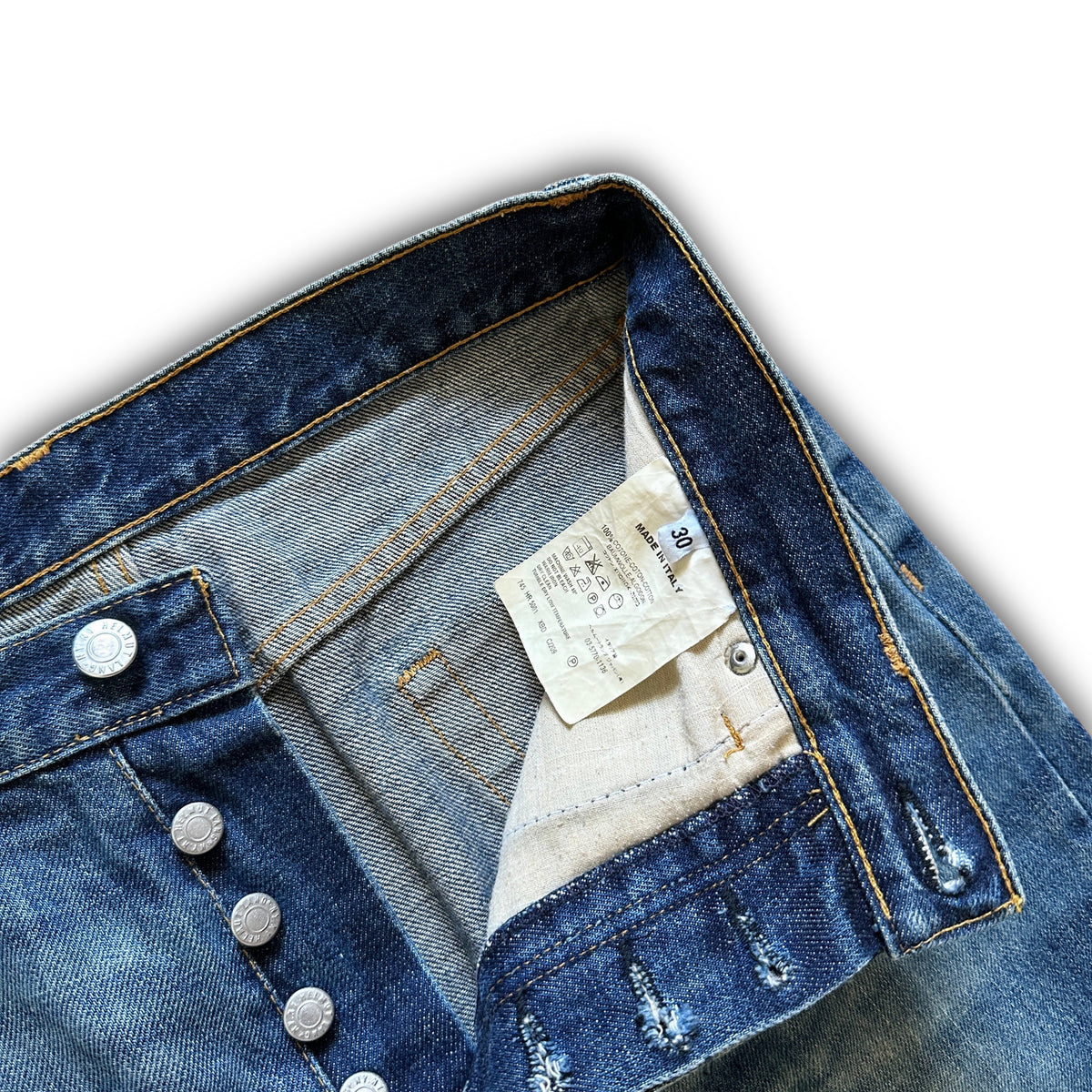 Helmut Lang Archival Washed Blue Classic Cut Denim