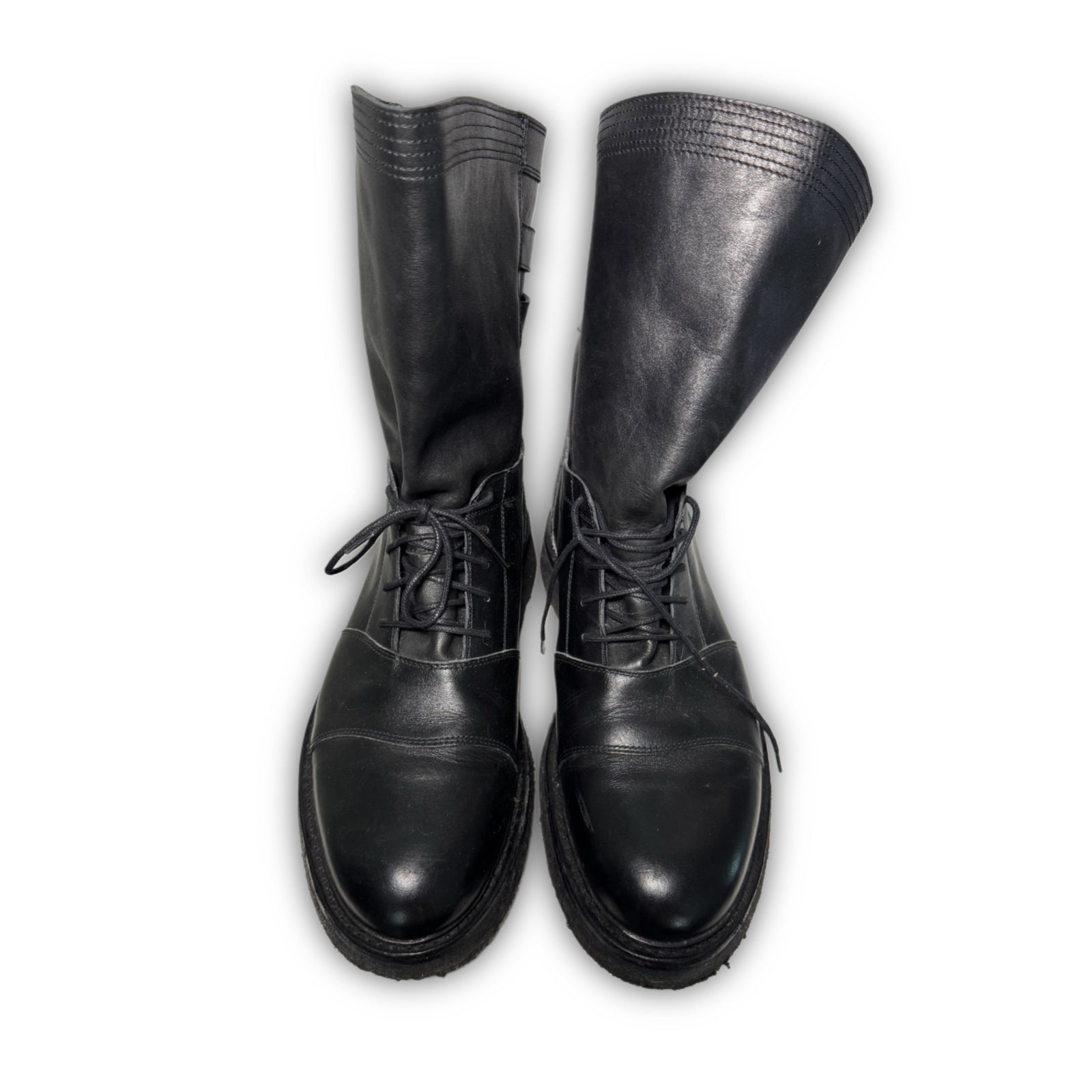 Balmain by Christophe Decarnin Belted Engineer Leather Boots