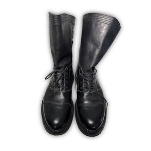 Balmain by Christophe Decarnin Belted Engineer Leather Boots