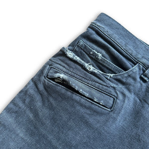 Balmain SS14 Washed Black Biker Denim