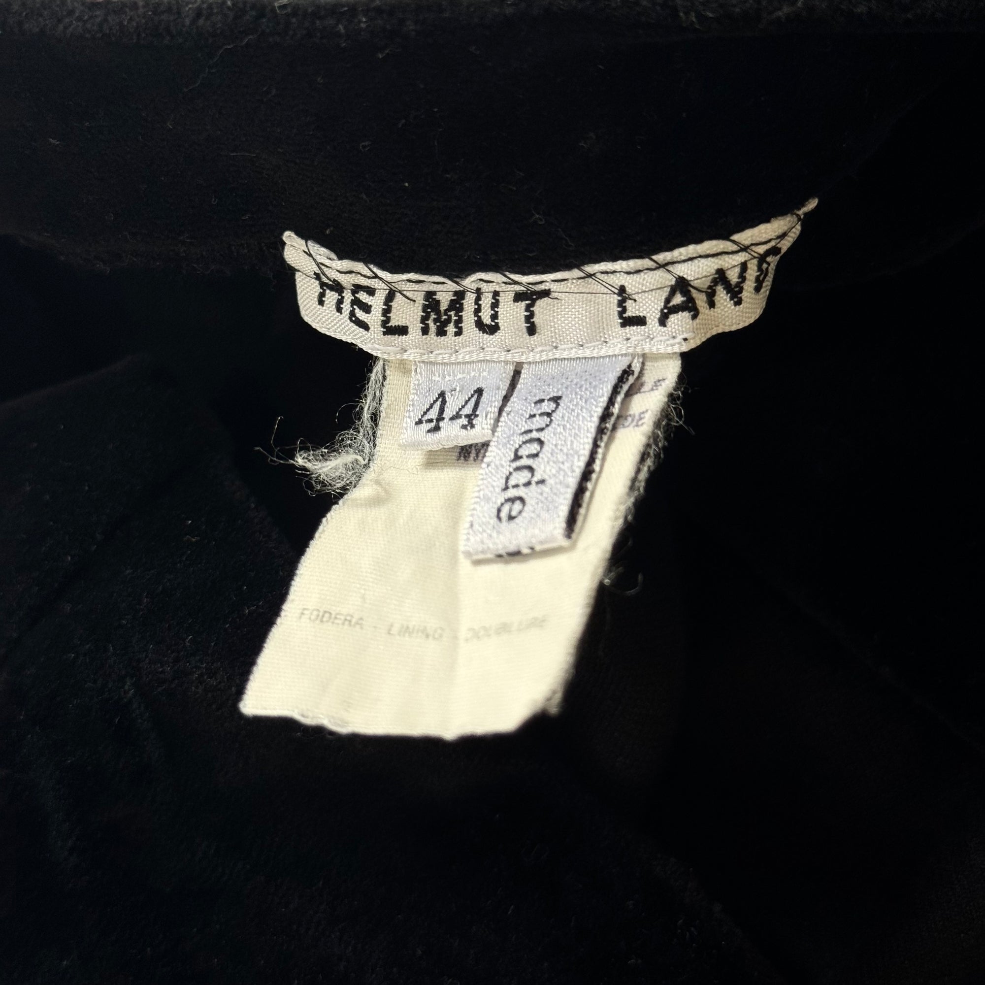 Helmut Lang 90s Black Velvet Catsuit