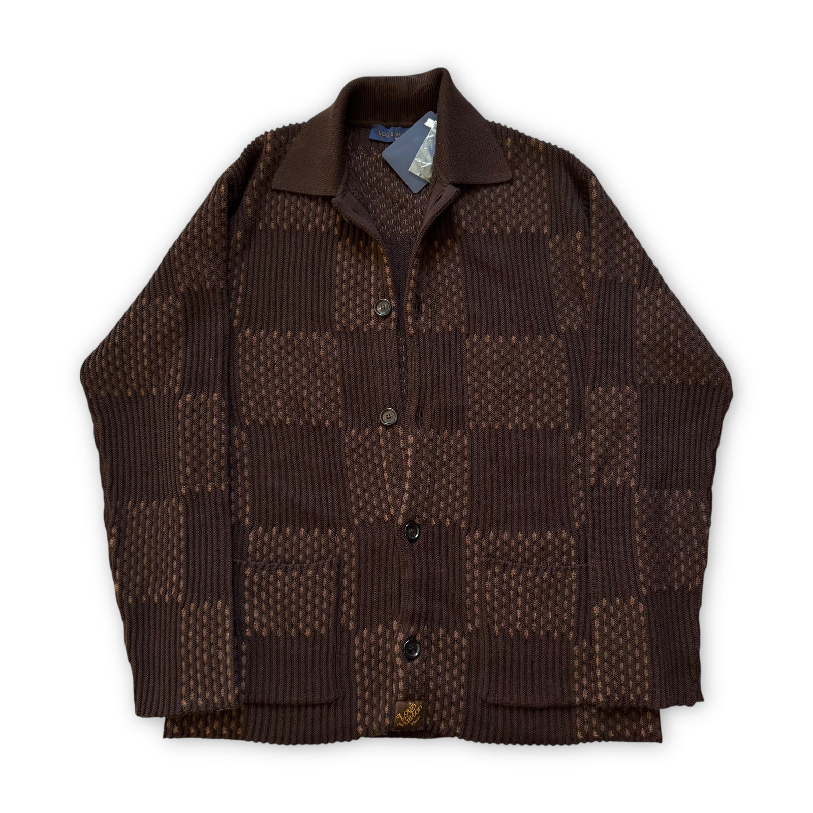 Louis Vuitton FW20 Nigo Giant Damier Rib Jacket