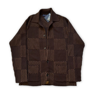 Louis Vuitton FW20 Nigo Giant Damier Rib Jacket