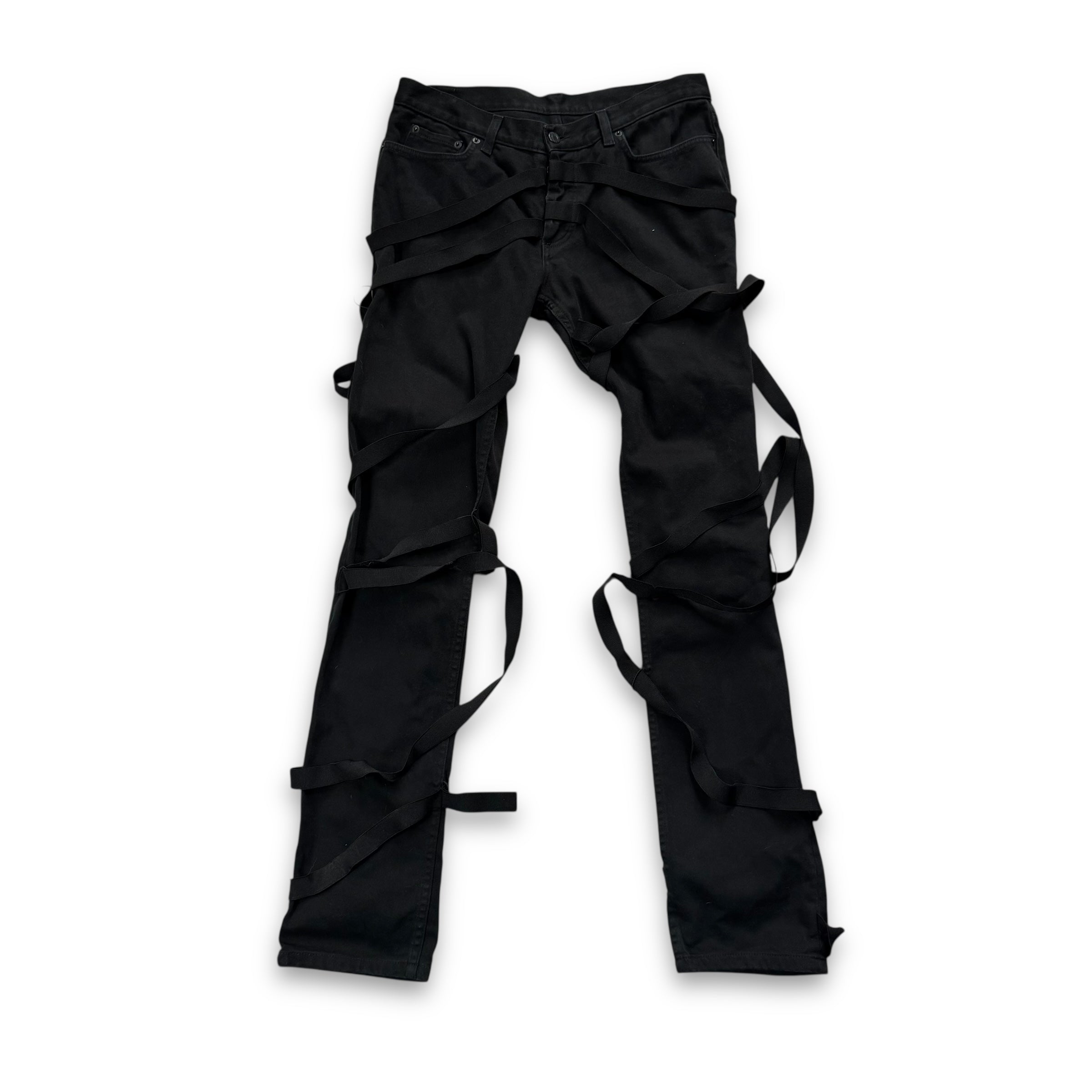 Helmut lang SS04 Black Bondage Strap Mummy Denim - Ākaibu Store