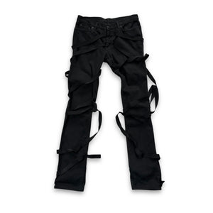 Helmut lang SS04 Black Bondage Strap Mummy Denim