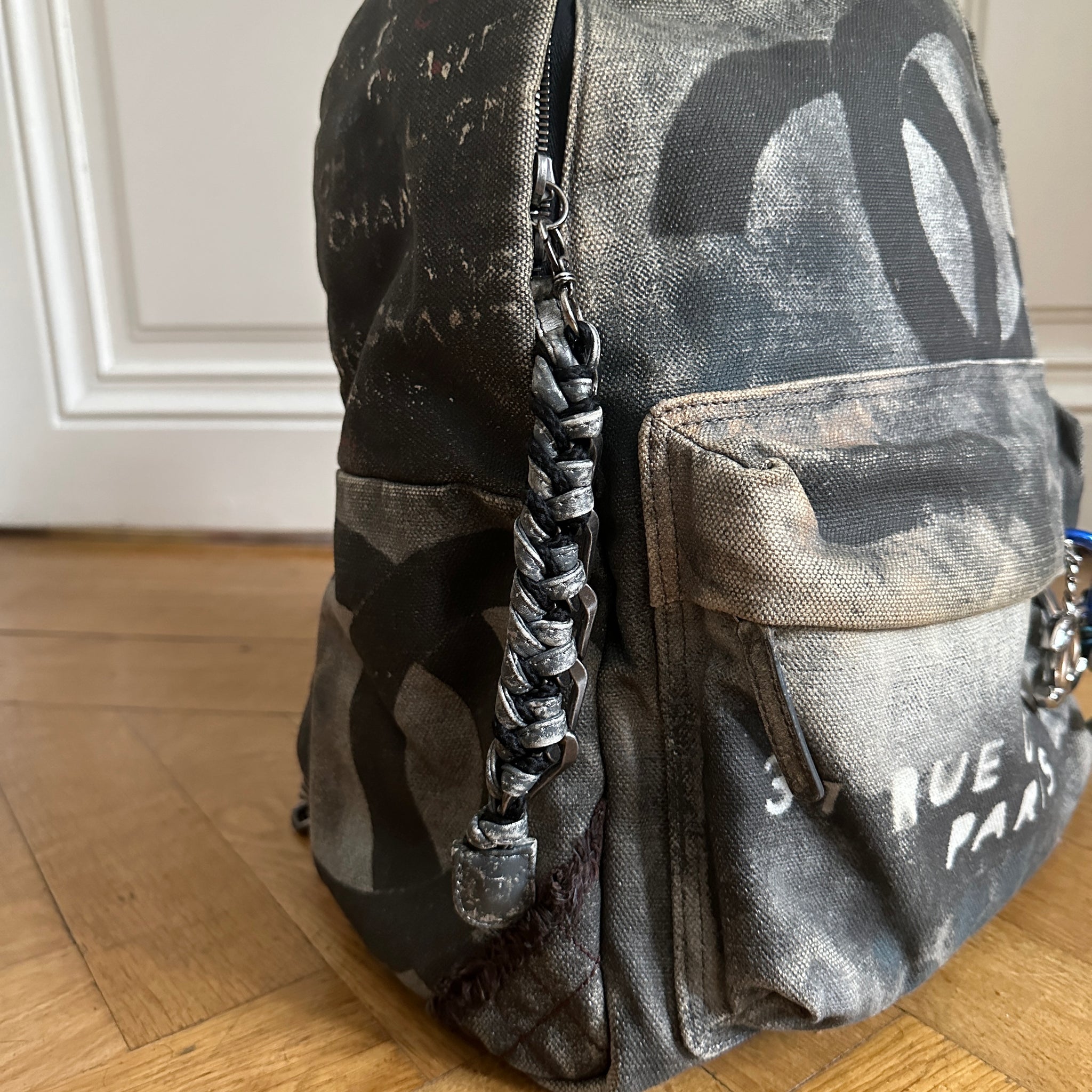 chanel leather backpack replica Chanel SS14 Large Artclass Graffiti Backpack