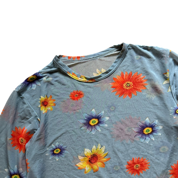 Yohji Yamamoto Pour Homme SS02 Floral Sheer Shirt - Ākaibu Store