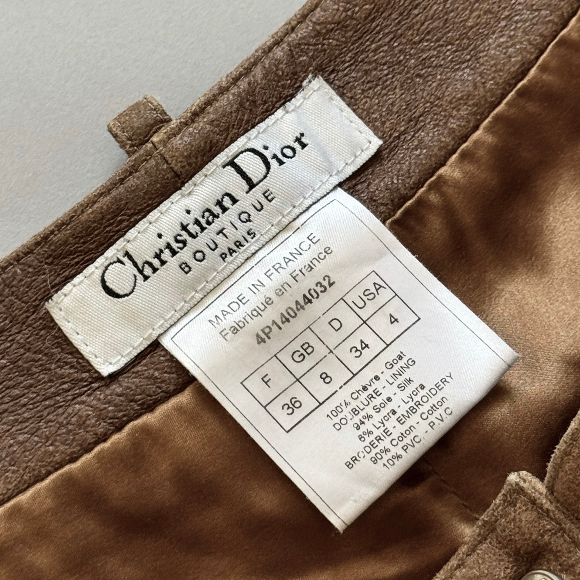 Christian Dior by John Galliano SS04 Embellished Flared Leather Pants