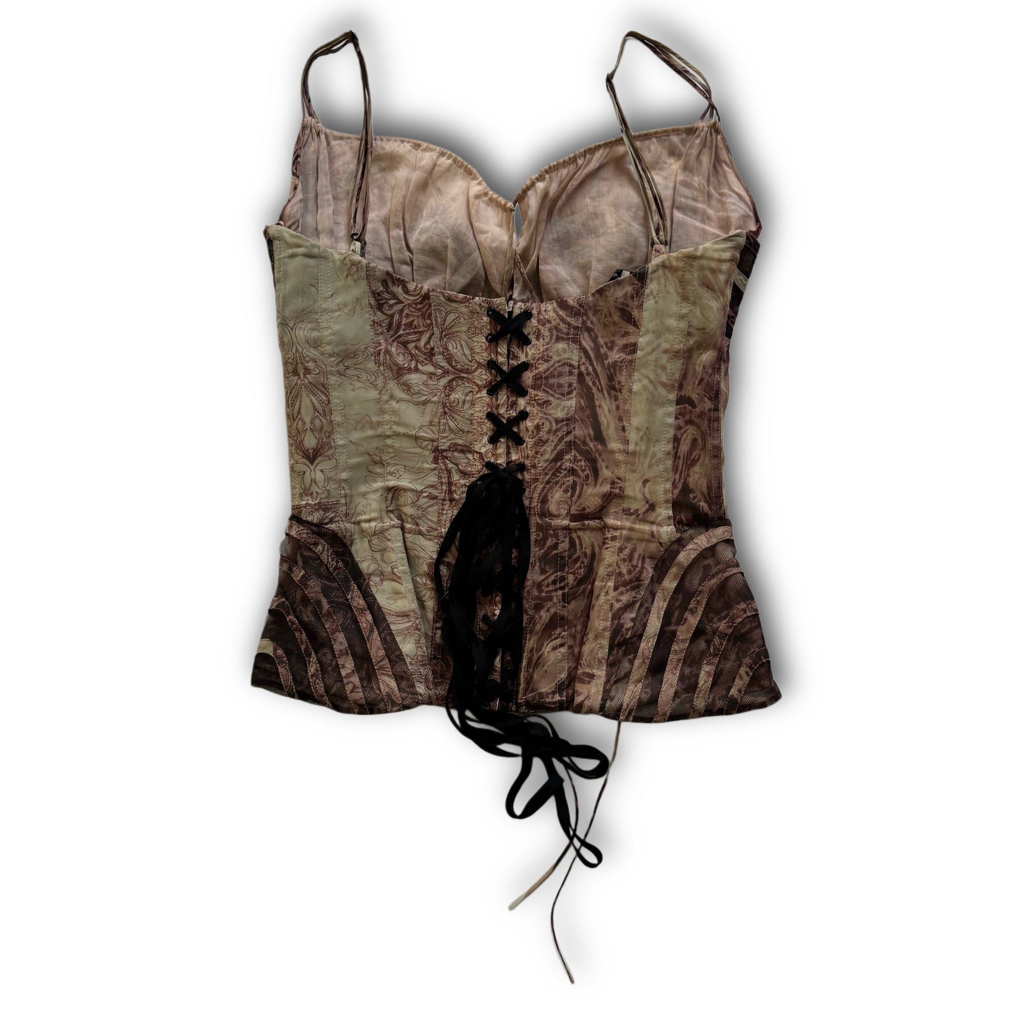 Jean Paul Gaultier 90s Printed Corset Bustier