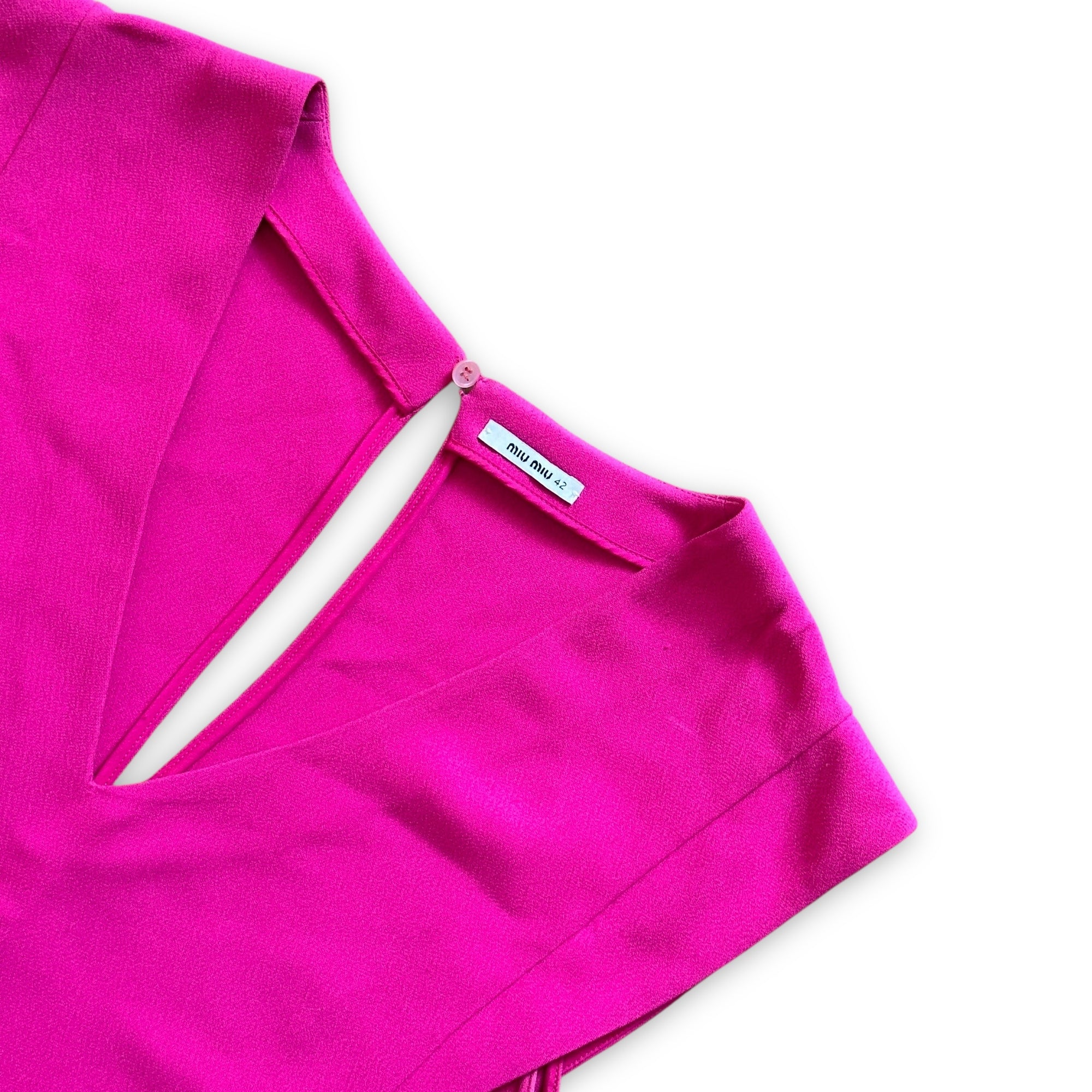 Miu Miu SS12 Oversized Ribbon V-Neck Dress