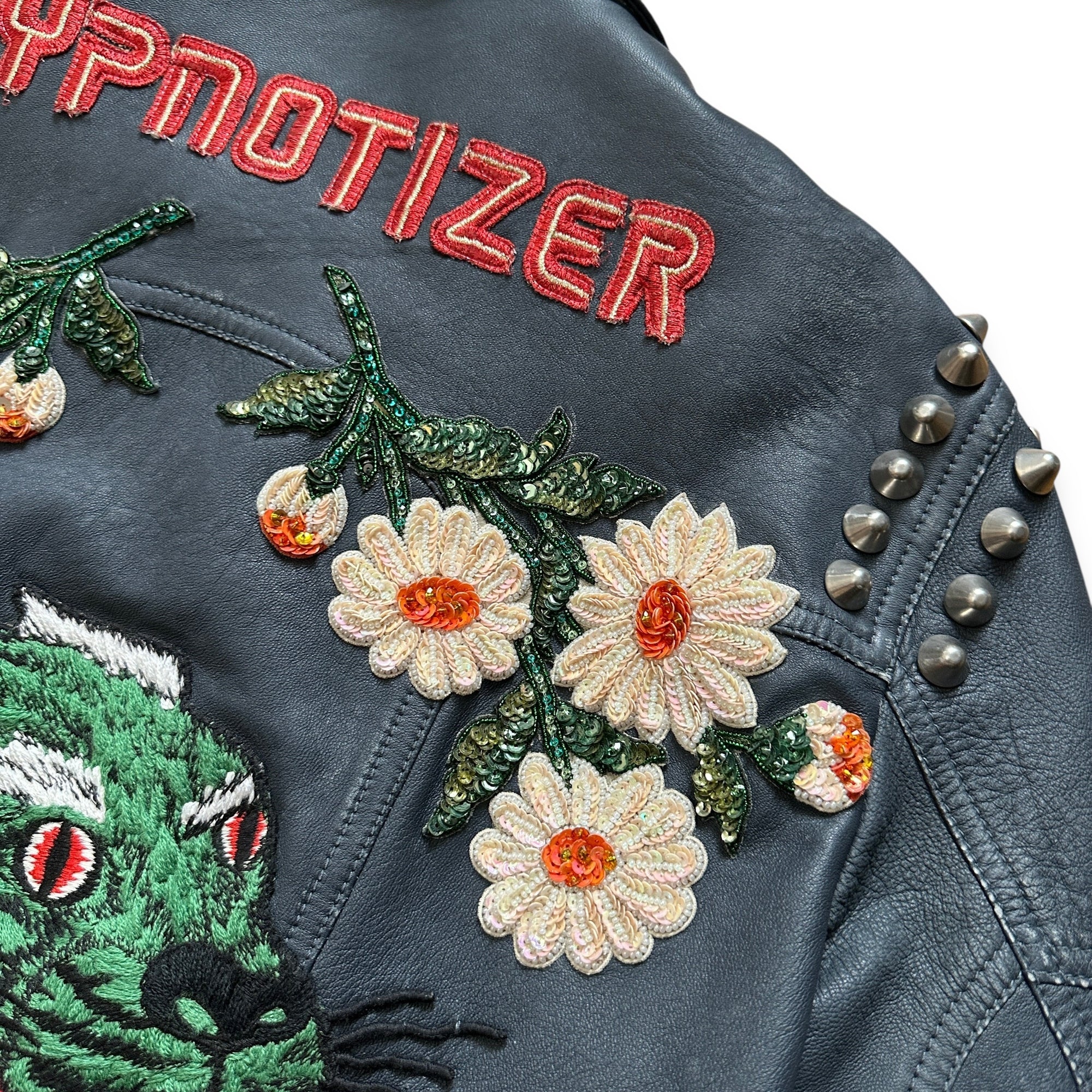 Gucci FW18 Hypnotizer Leather Studded Embellished Sample Jacket