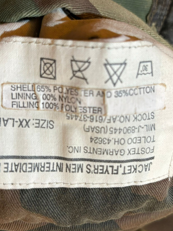 Raf Simons AW01 Riot, Riot, Riot Patch Camouflage Bomber Jacket ...