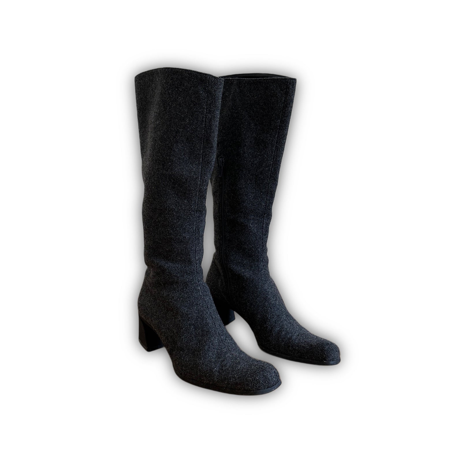 Prada FW99 Wool Heeled Boots