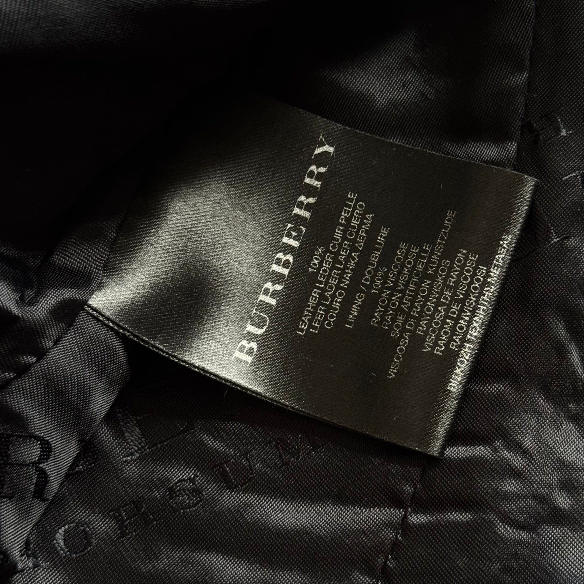 Burberry Prorsum by Christopher Bailey Padded Motorcycle Black Leather Jacket