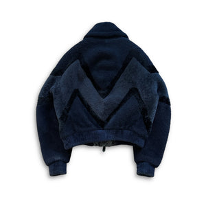 Burberry Prorsum FW13 Prototype Geometric Shearling Bomber Jacket