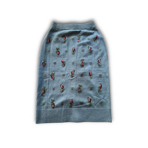 Chanel 2024 Cashmere Floral Skirt Sample