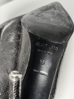 Helmut Lang 90s Snakeskin Heels