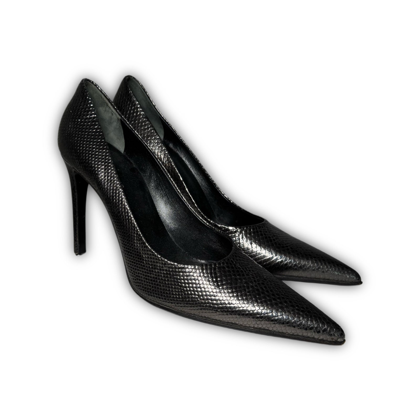Helmut Lang 90s Snakeskin Heels