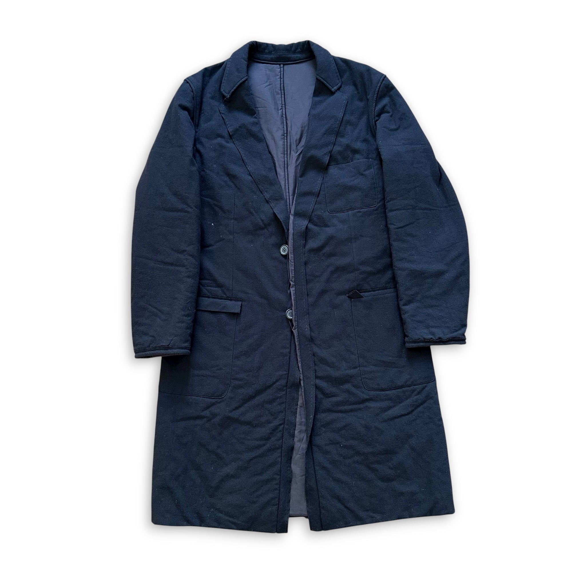 Lanvin FW14 Padded Deconstructed Long Wool Coat