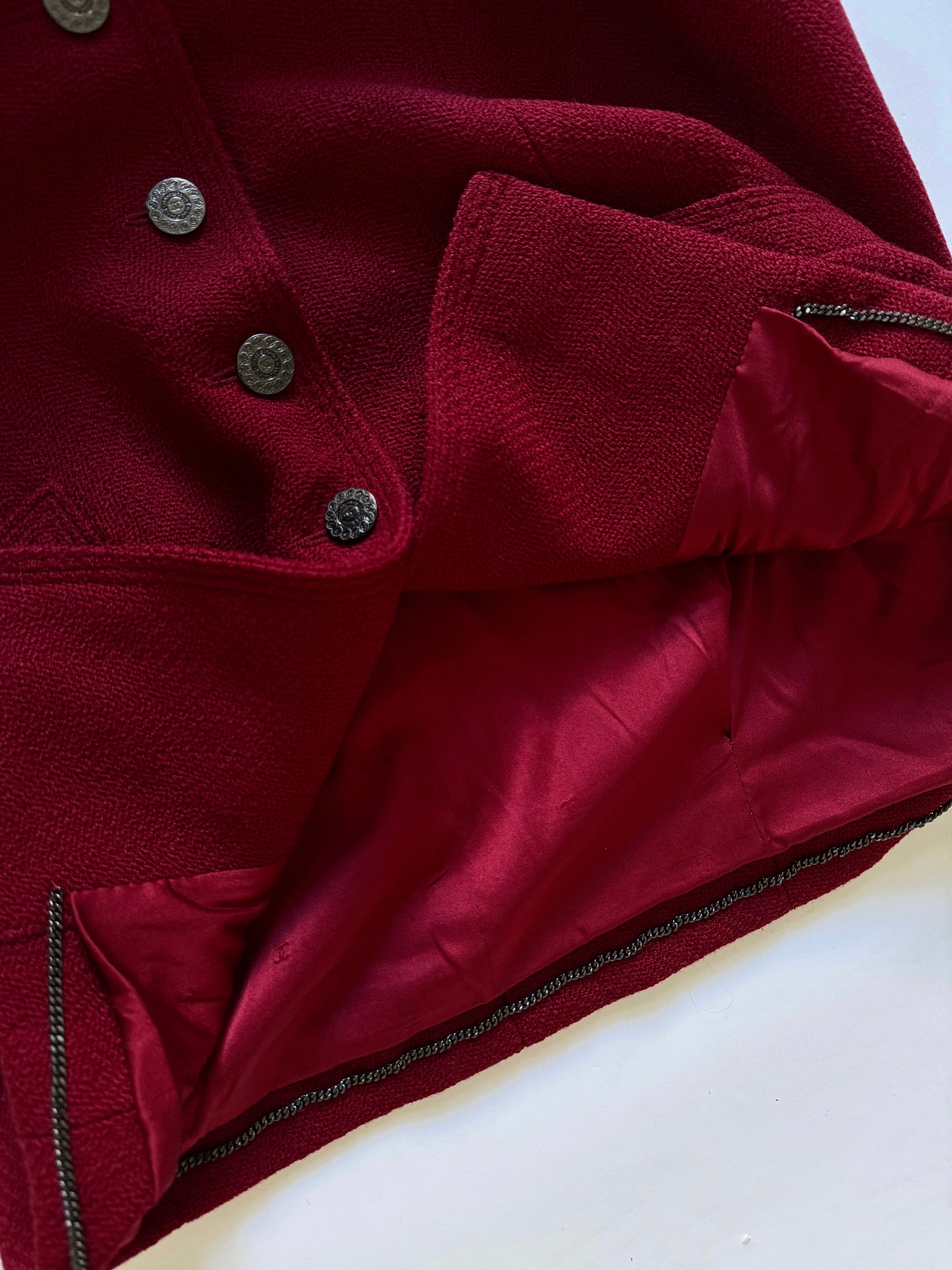 Chanel AW97 by Karl Lagerfeld Blood Red Coat