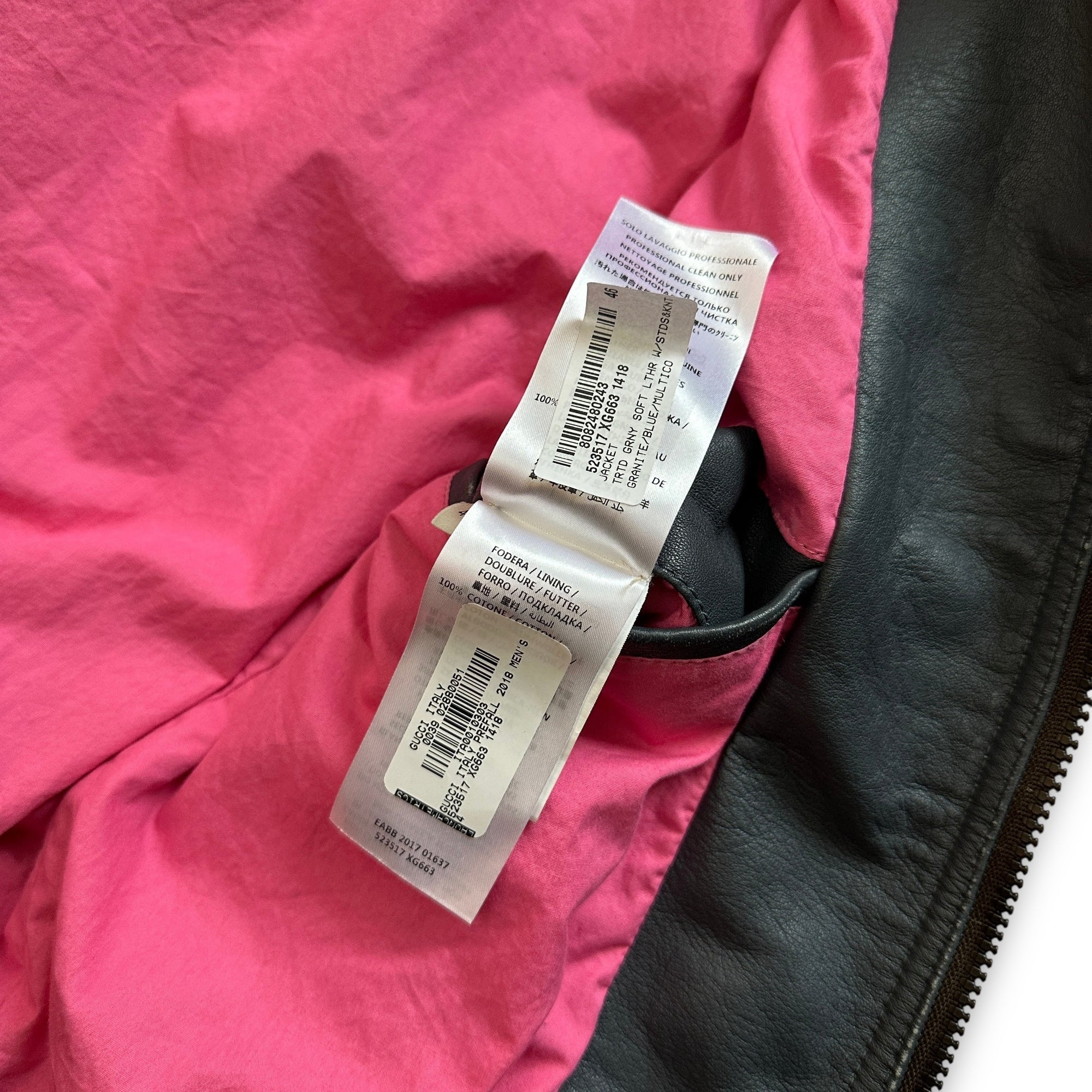 Gucci FW18 Hypnotizer Leather Studded Embellished Sample Jacket